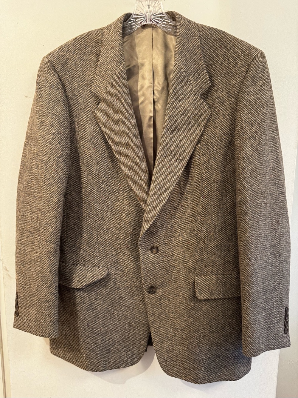 Men's Brown Tweed Blazer - Pure Virgin Wool Sport Coat